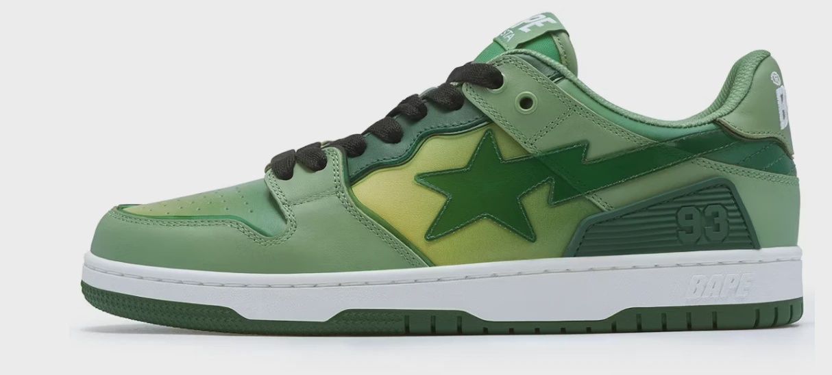 A Bathing Ape Bape SK8 Sta Green Gradation • Brand New [5797]