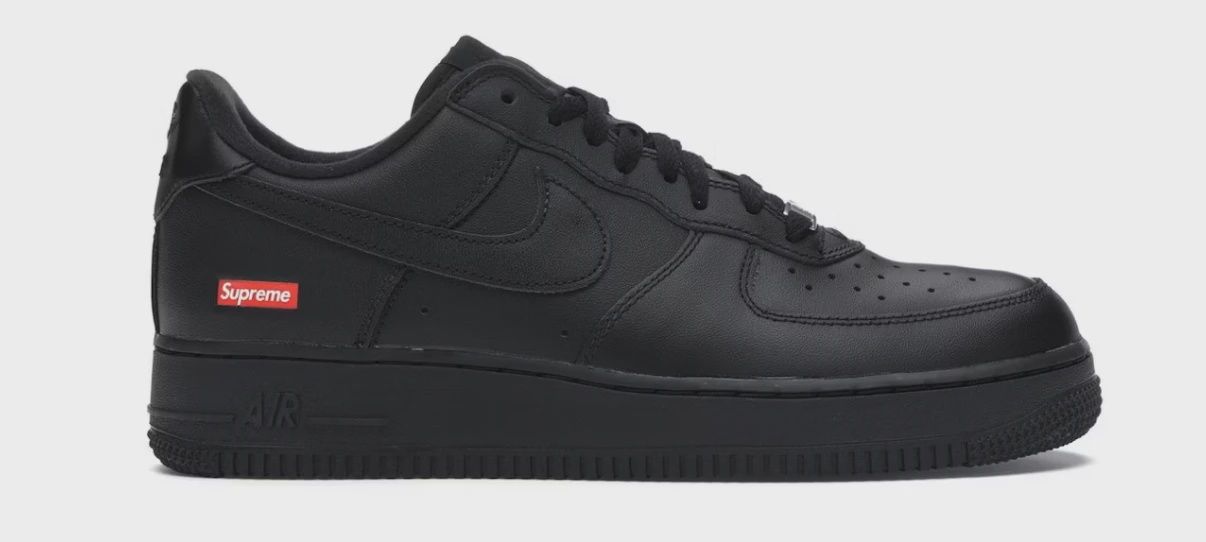 Nike Air Force 1 Low Supreme Black • Brand New [8964]