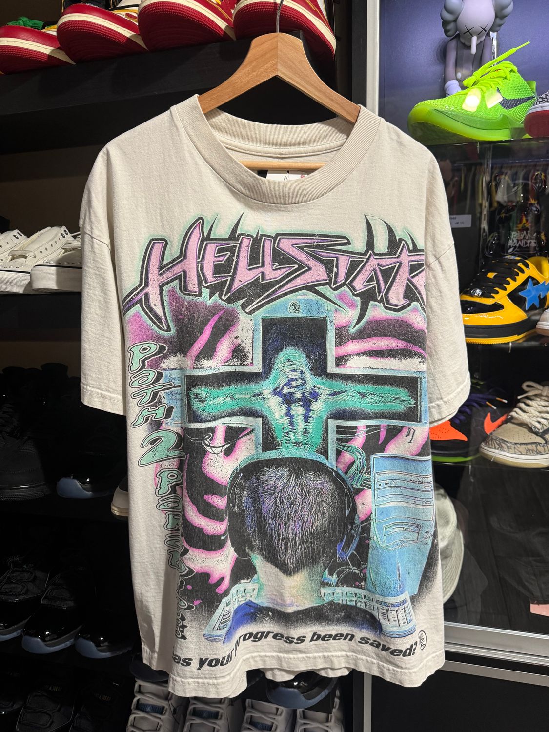Hellstar Online Tee Shirt White size XL • Pre-Owned [7116]