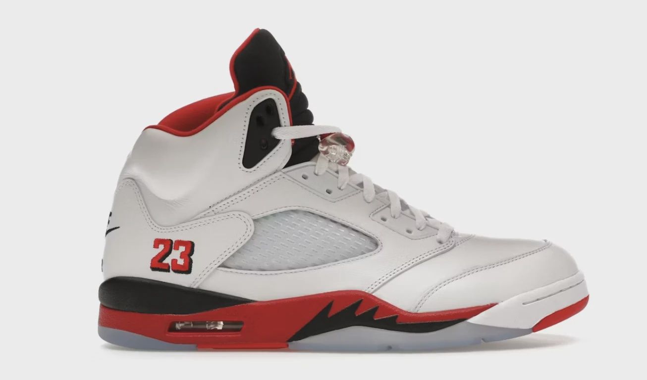 Air Jordan 5 Retro Fire Red Black Tongue (2025) • Brand New [9406]