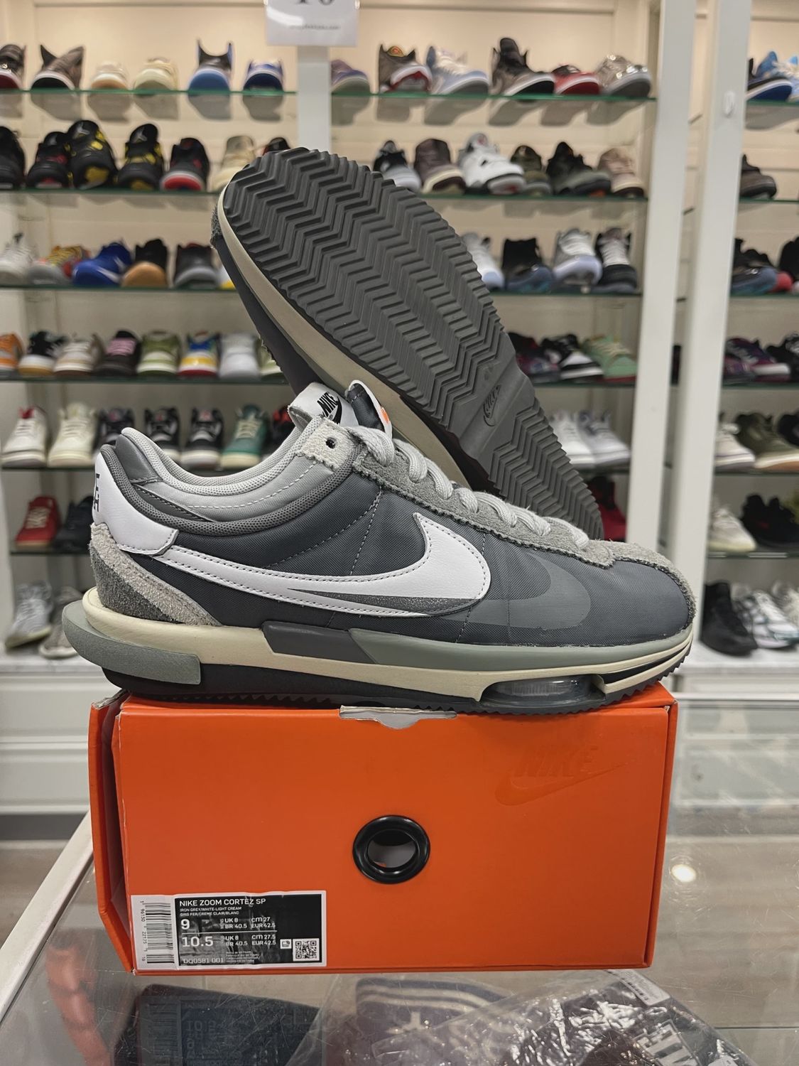 Nike Zoom Cortez SP sacai Iron Grey • Pre-Owned [7622]