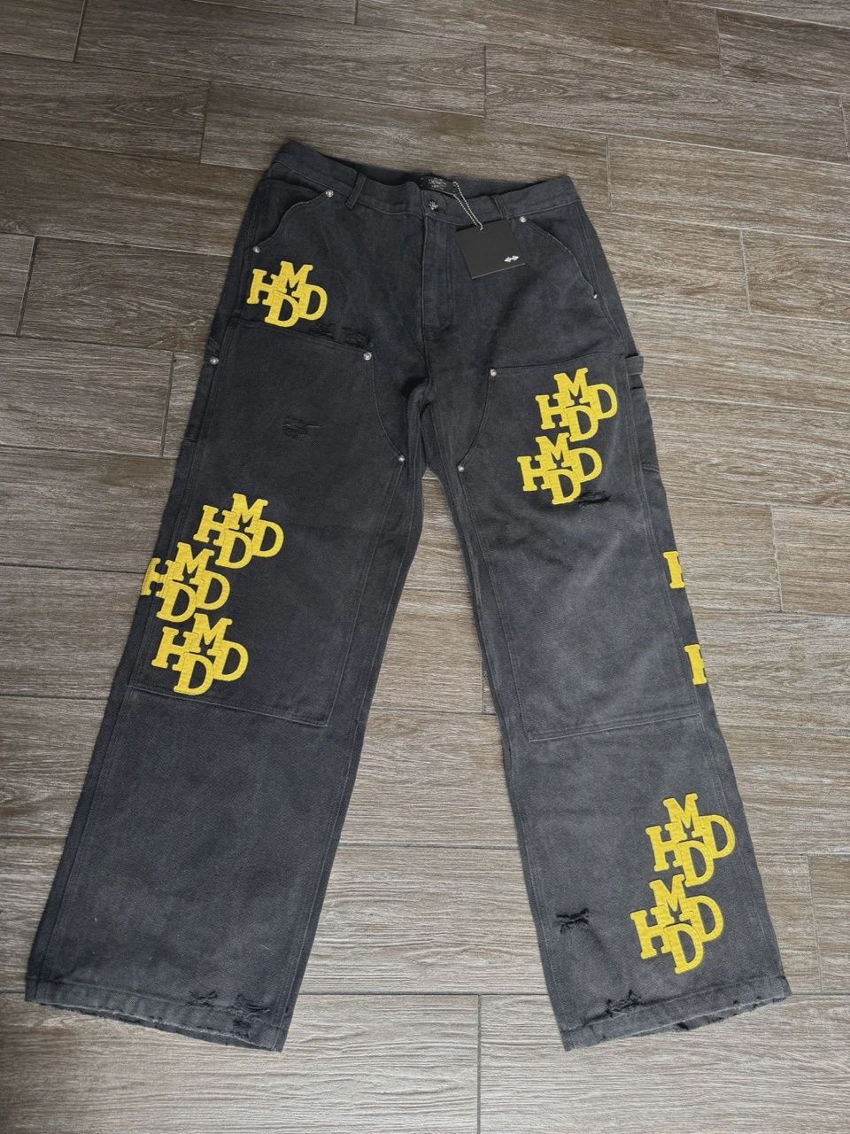 HMDD Double Knee Patches Jeans • Brand New [3283]