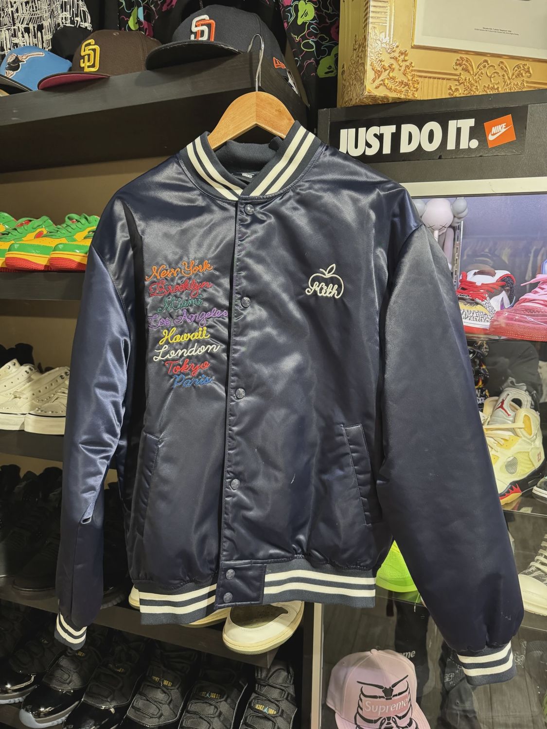 Kith Bomber Jacket Blue L • Pre-Owned [4033]