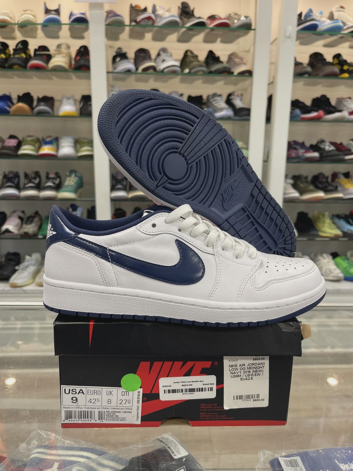 Jordan 1 Retro Low Metallic Blue • Pre-Owned [7411]