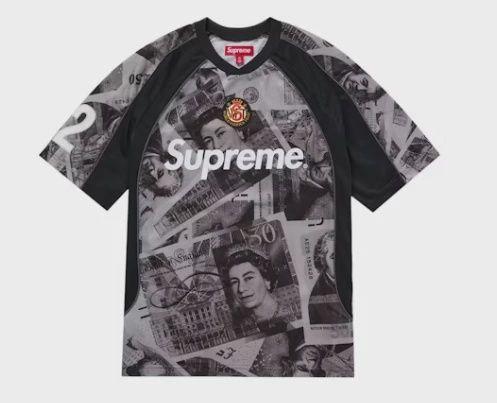 Supreme Pounds Soccer Jersey Black • Brand New [2880]