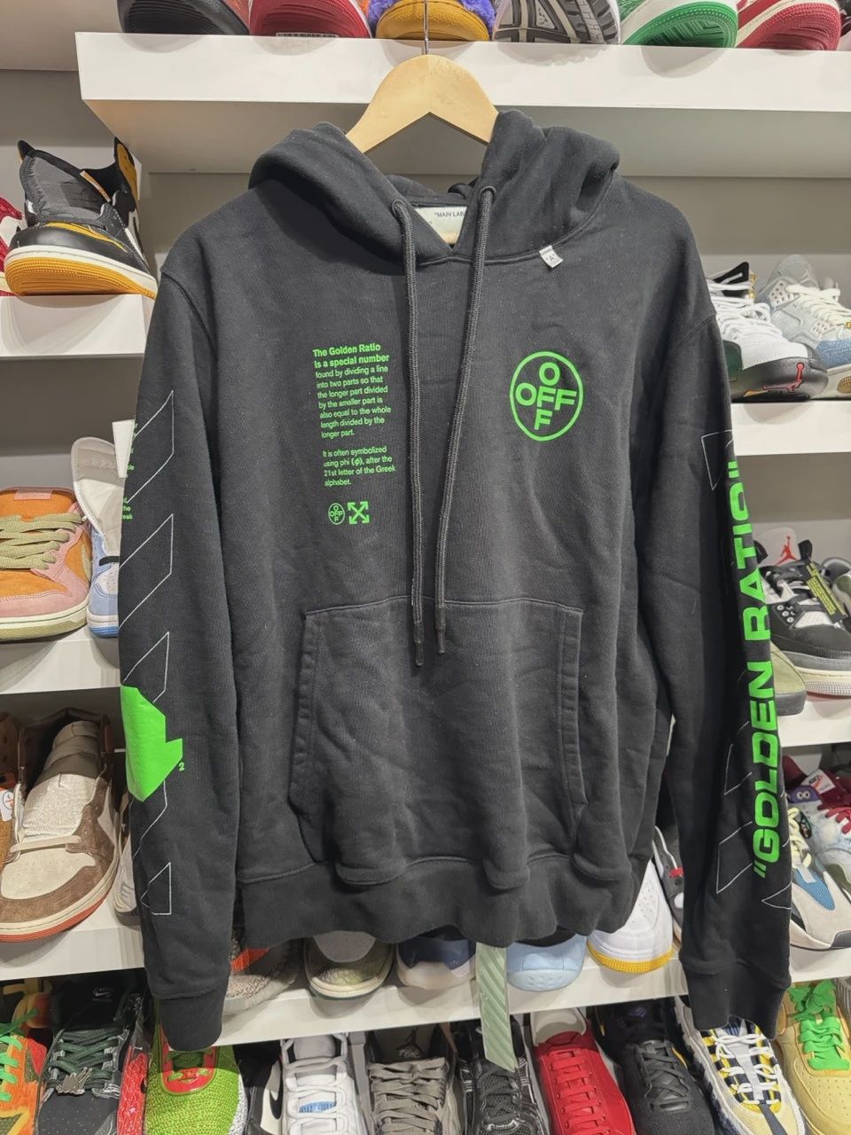 Off White Green Black  Hoodie • Pre-Owned [7308]