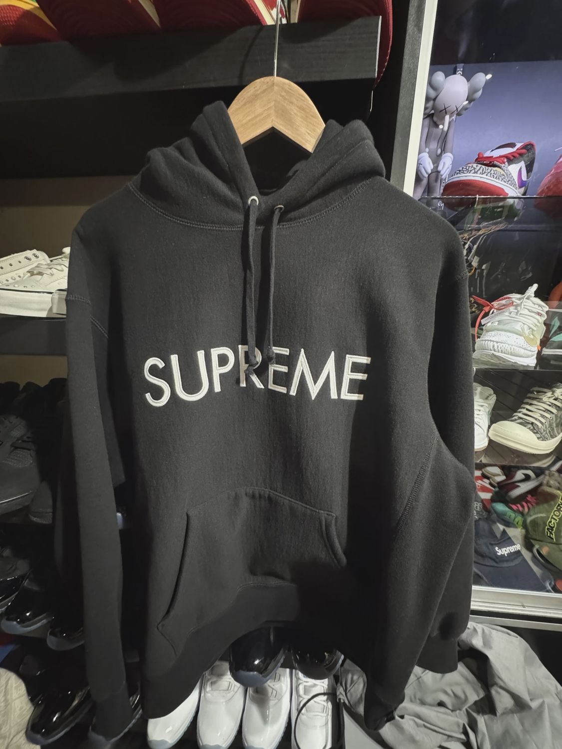 Supreme Capital Hooded Sweatshirt Black size M • Brand New [5113]