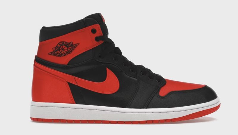 Air Jordan 1 Retro High Original Satin Black Red (Women's) • Brand New [8990]