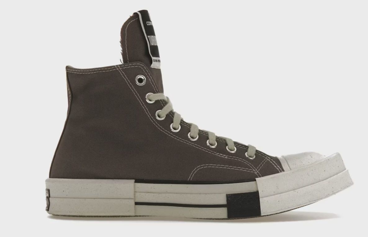 Converse TURBODRK Laceless Chuck Taylor All Star All Star 70 Hi Rick Owens DRKSHDW Iron • Brand New [0487]