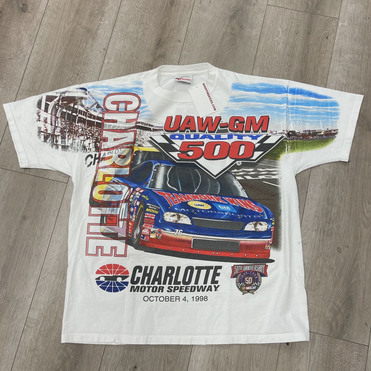 1998 NASCAR Charlotte Motor Speedway Tee • Pre-Owned [7932]