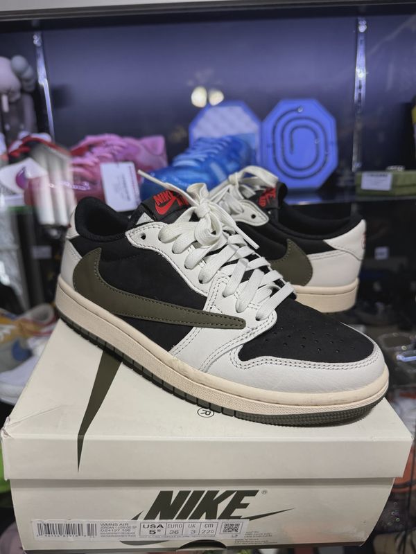 Air Jordan 1 Retro Low Original SP Travis Scott Olive (Women's) • Pre-Owned [4818]