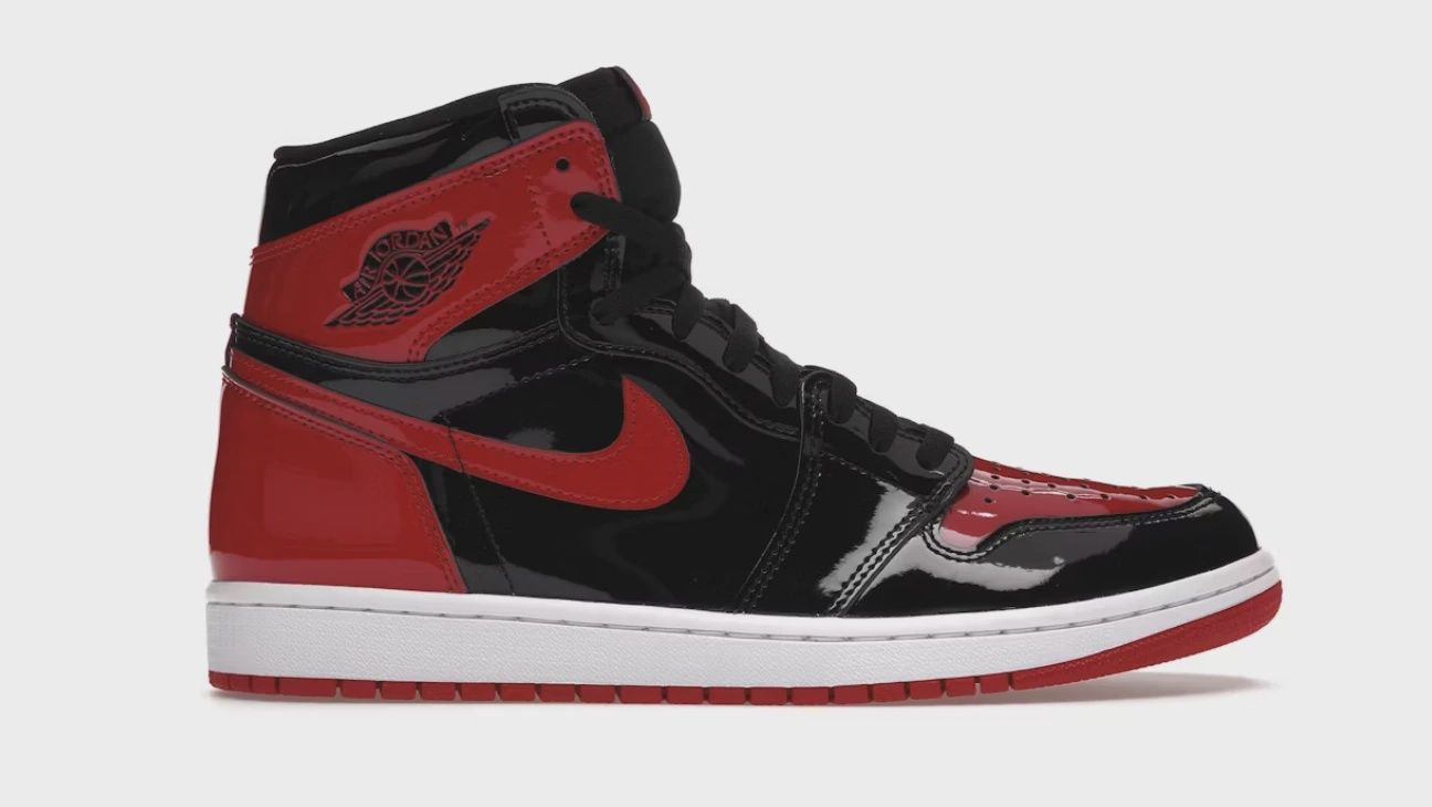 Air Jordan 1 Retro High Original Patent Black Red • Brand New [5305]