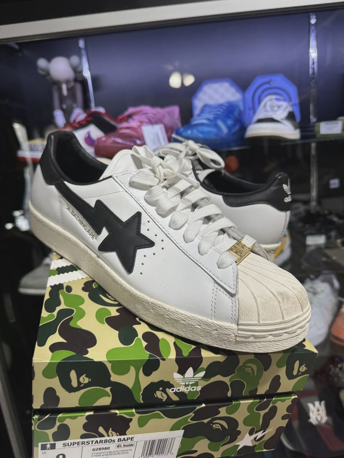 adidas Superstar 80s Bape White Black • Pre-Owned [6135]