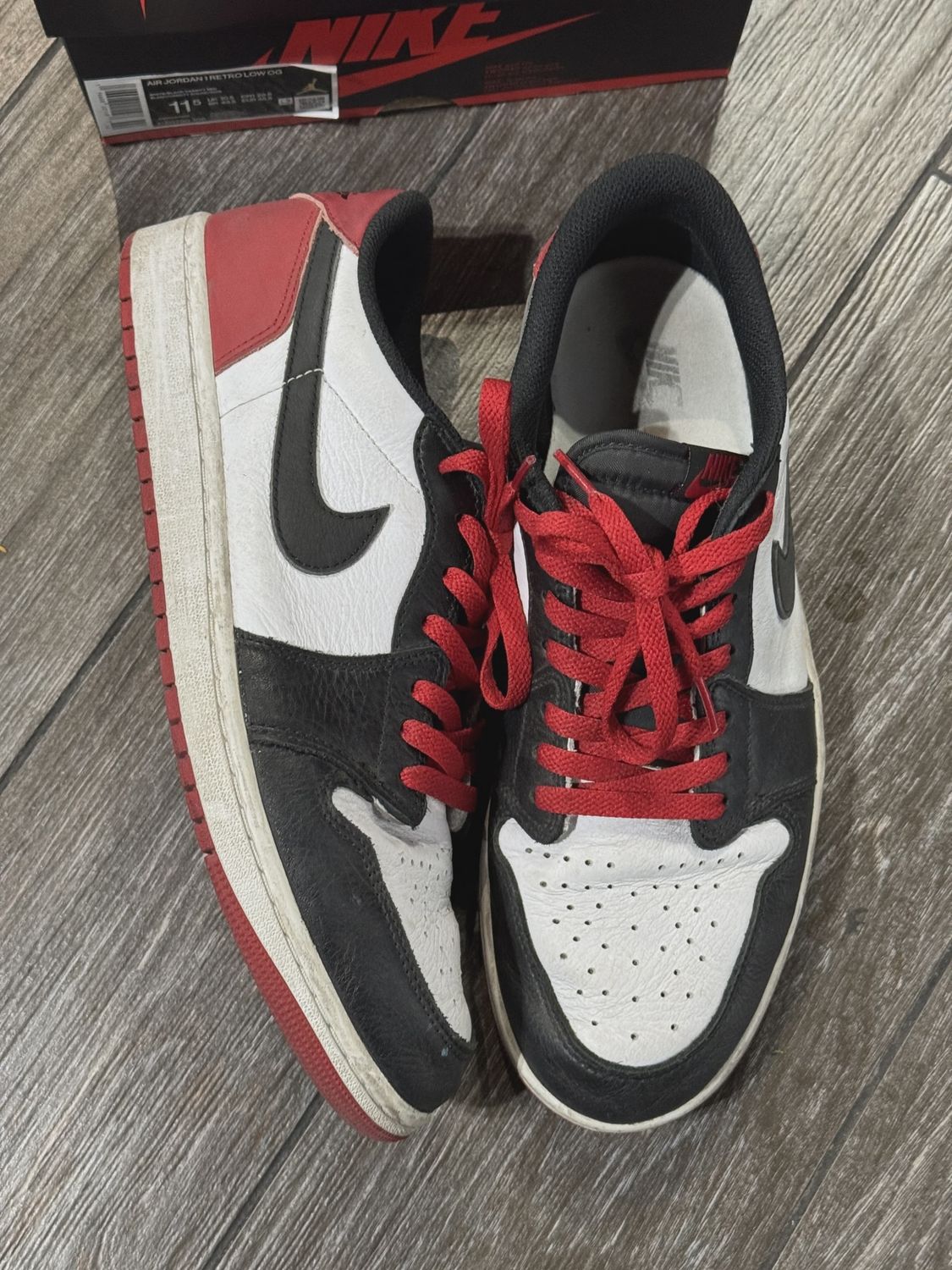 Air Jordan 1 Retro Low Original Black Toe (2023) • Pre-Owned [9358]