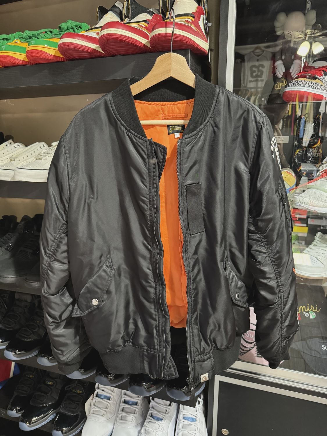 Bape Bomber Jacket Black sz XL • Pre-Owned [2449]