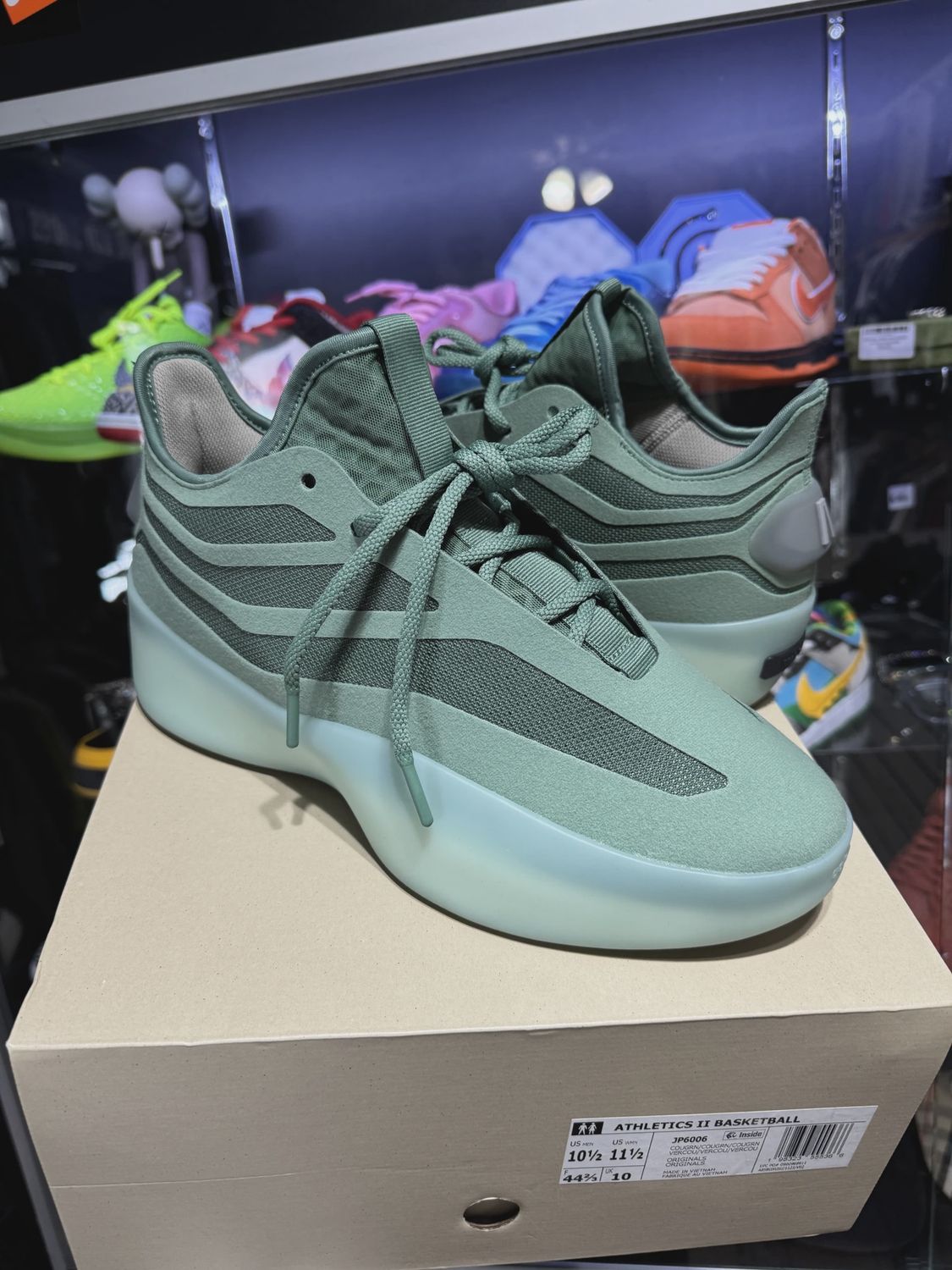 adidas Fear of God Athletics II Basketball Low Court Green • Pre-Owned [1323]