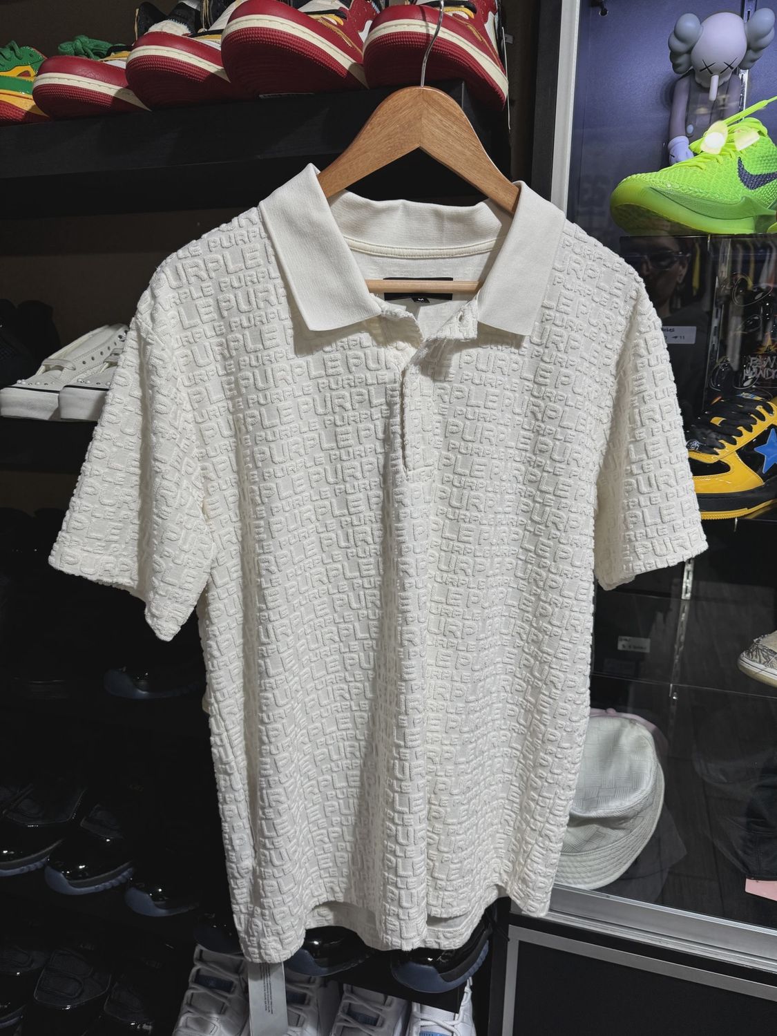 Purple Brand Cream Top M • Pre-Owned [3865]