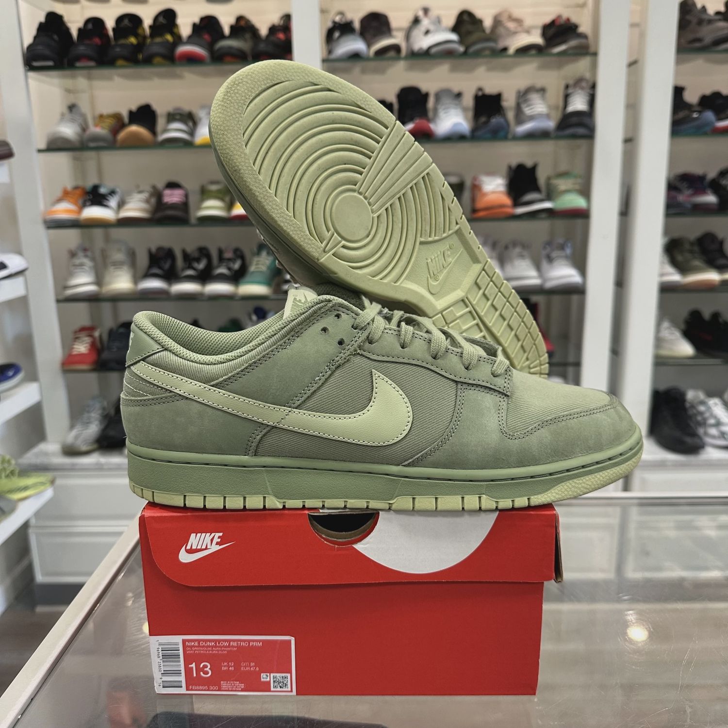 Nike Dunk Low Retro Premium Oil Green Olive Aura • Pre-Owned [9350]