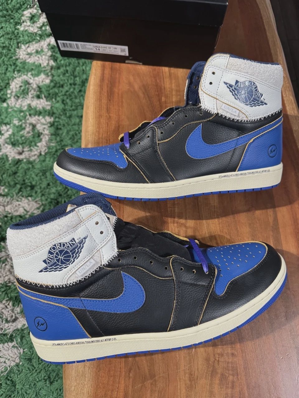 Air Jordan 1 Retro High Original SP Fragment  x Union LA Sport Royal Blue • Brand New [7081], Product Condition: Brand New, Shoe Size: US M 14