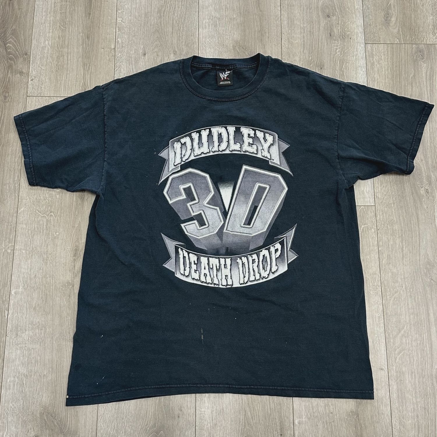 vintage WWF Dudley Boyz 3D Death Drop Tee • Pre-Owned [6688]
