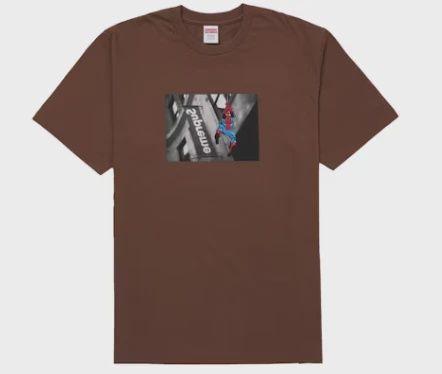 Supreme Spider-Man tee brown • Brand New [4274]