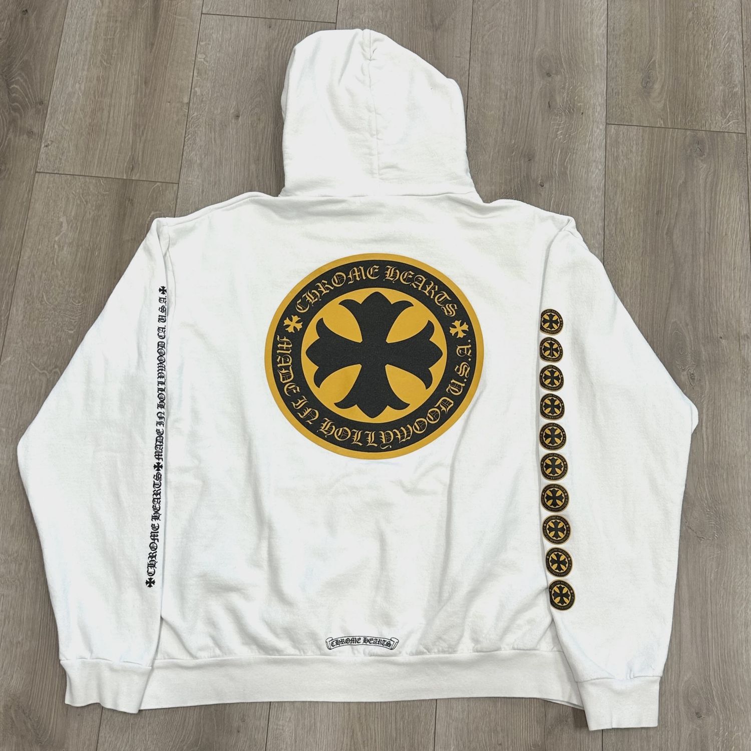 Chrome Hearts Cross Sweatshirt 'White/Yellow' • Pre-Owned [3992]