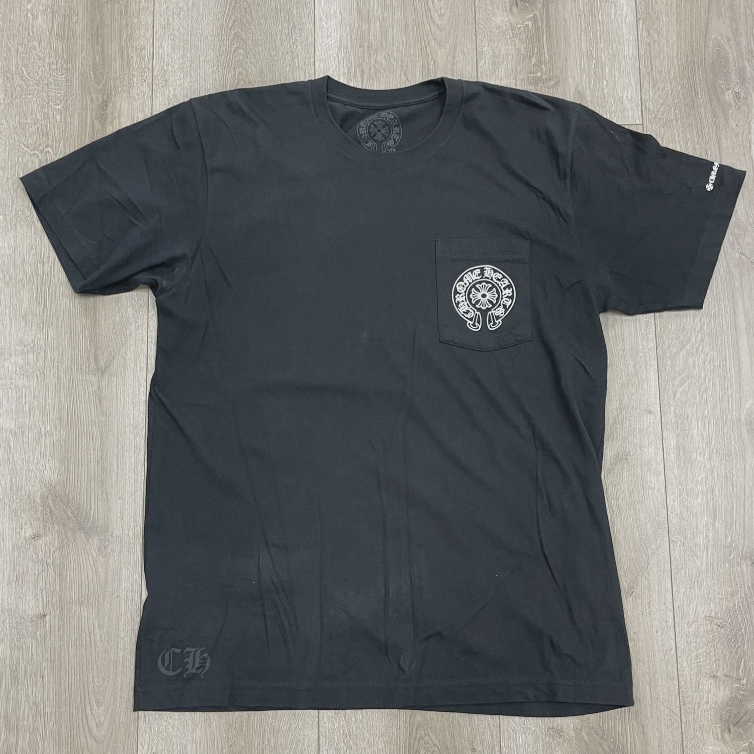 Chrome Hearts Horseshoe Logo Pocket T-Shirt 'Black' • Pre-Owned [4833]