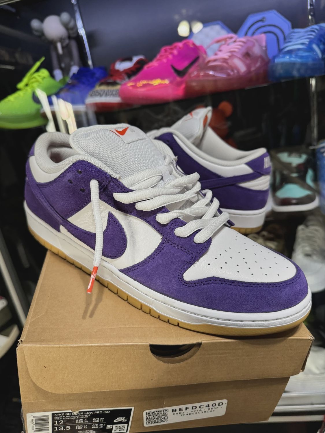 Nike SB Dunk Low Pro ISO Orange Label Court Purple • Pre-Owned [7547]