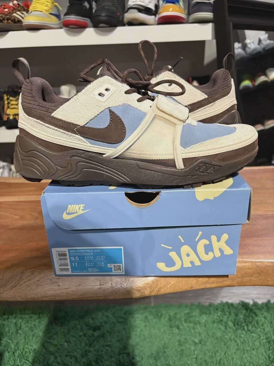 Nike Zoom Field Jaxx Travis Scott Leche Blue • Pre-Owned [5636]