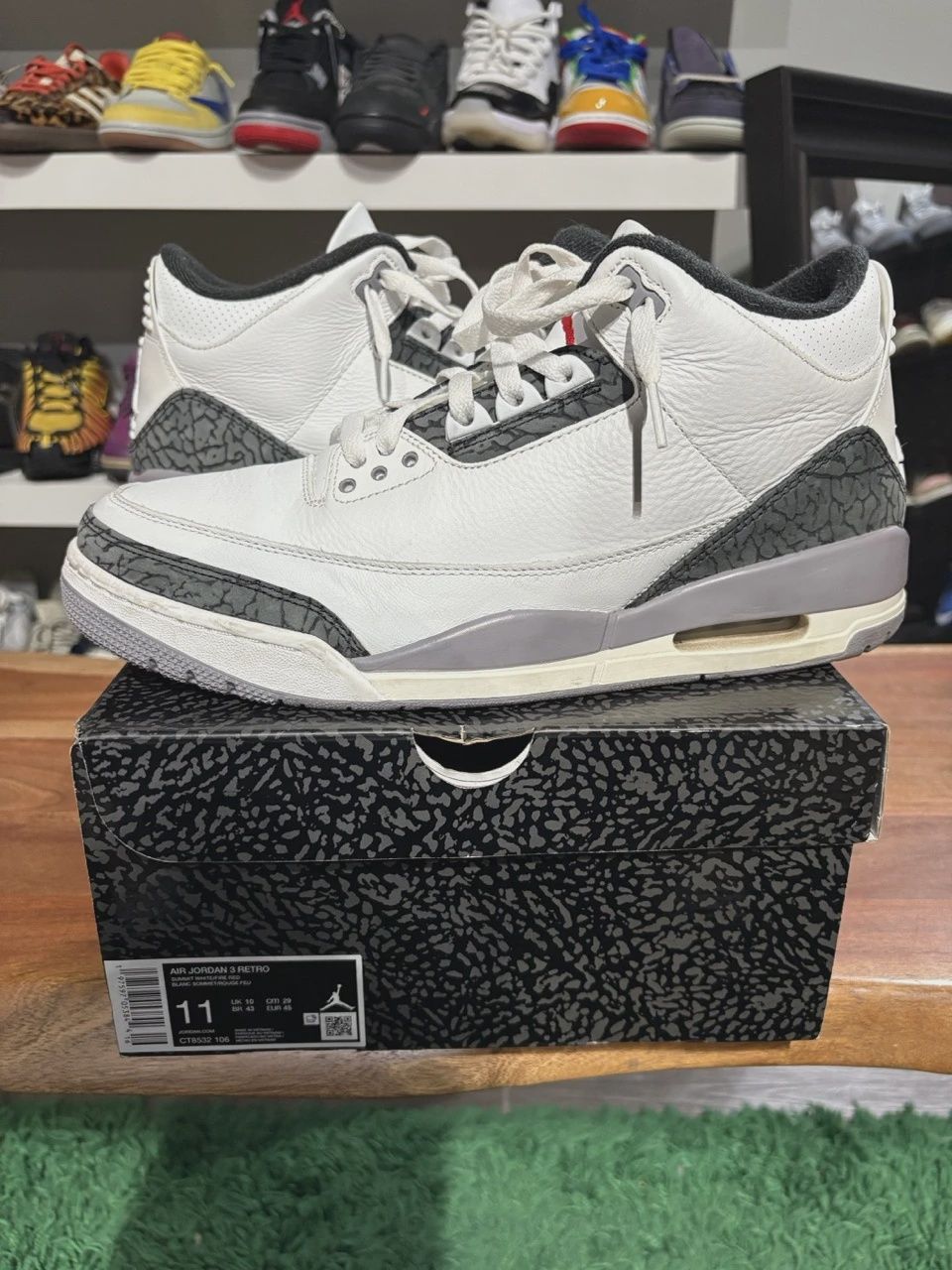 Air Jordan 3 Retro Cement Grey • Pre-Owned [5324]