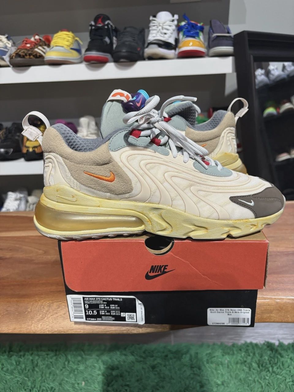 Nike Air Max 270 React ENG Travis Scott Cactus Trails • Pre-Owned [8765]