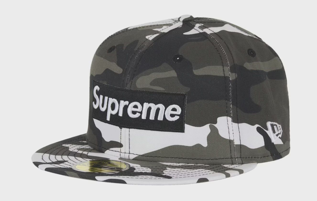 Supreme Shop Box Logo New Era 59Fifty Fitted Hat Snow Camo • Brand New [1604]