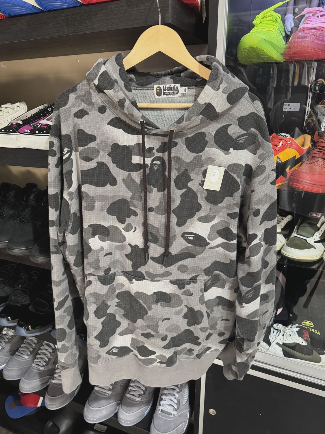 Bape Hoodie grey XXL • Pre-Owned [3818]