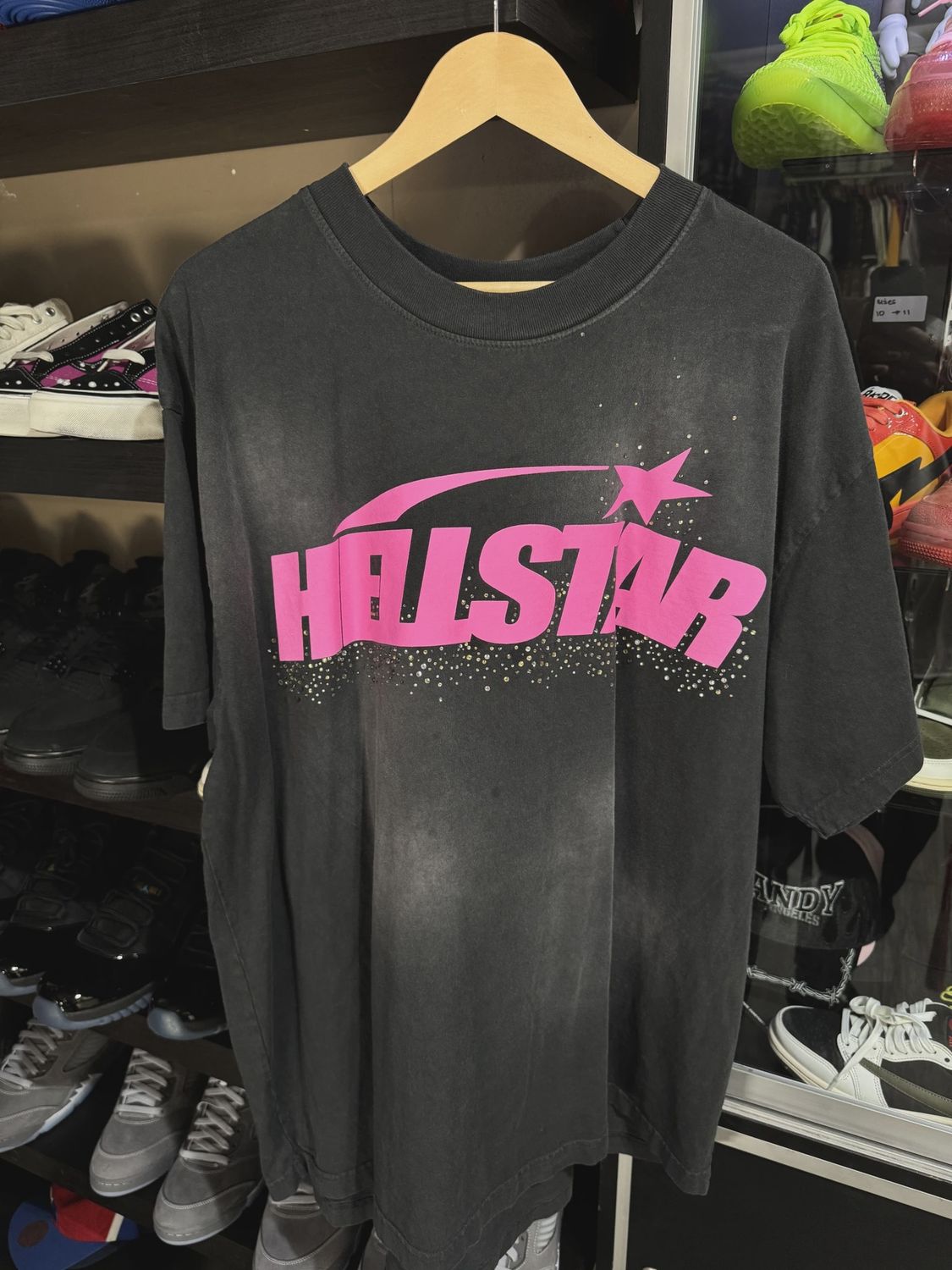 Hellstar Pink Rhinestone  Tee • Pre-Owned [8858]