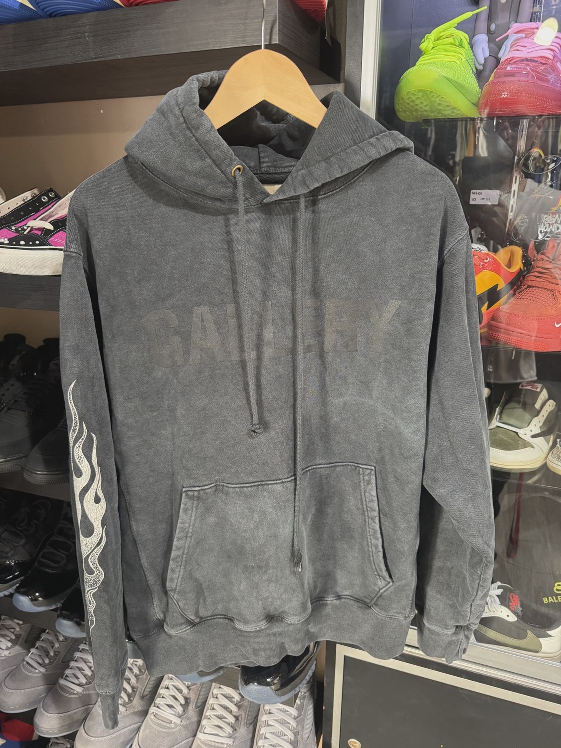Gallery Dept Flames Hoodie sz M • Pre-Owned [0097]