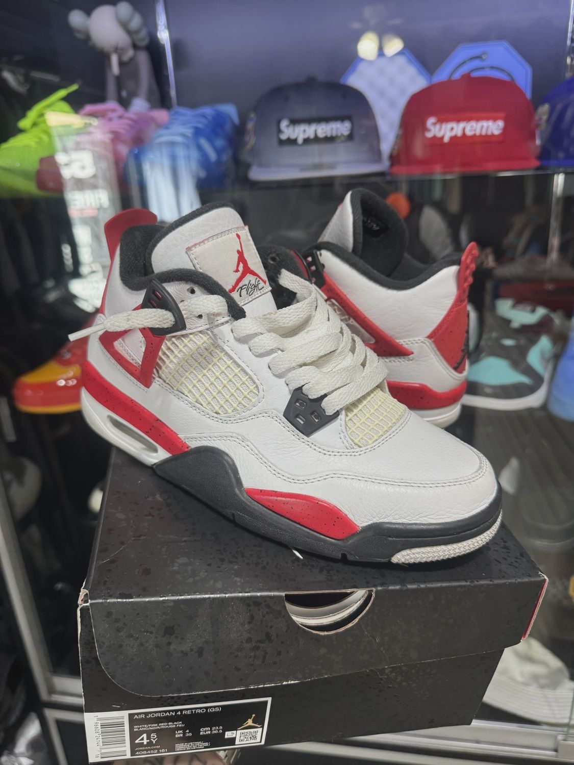 Air Jordan 4 Retro Red Cement (Grade School) • Pre-Owned [3928]