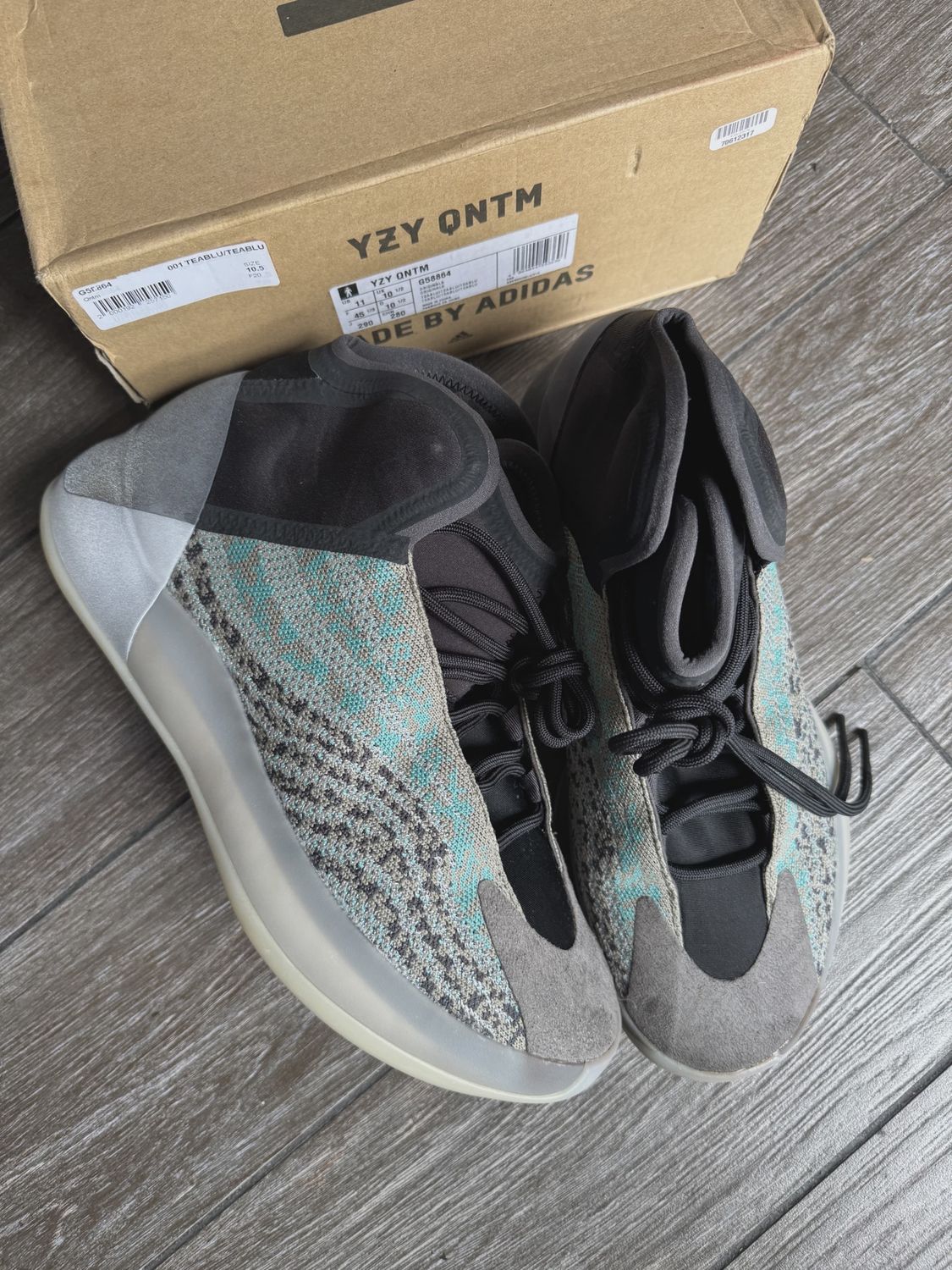 adidas Yeezy QNTM Teal Blue • Pre-Owned [1273]