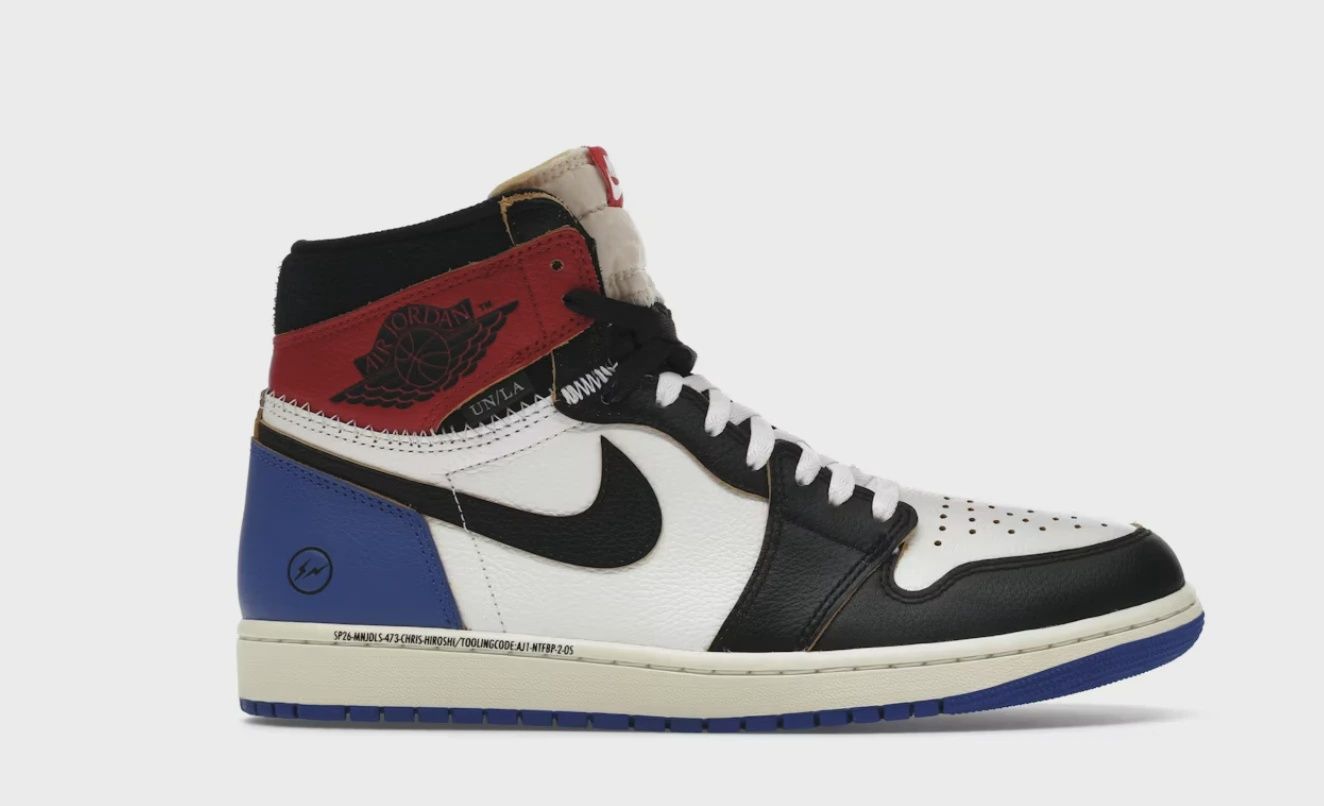 Air Jordan 1 Retro High Original SP Fragment  x Union LA Varsity Red Sport Royal Blue • Brand New [5396]