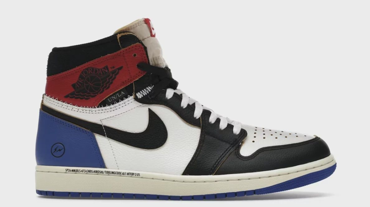 Jordan 1 Retro High OG SP Fragment x Union LA Varsity Red Sport Royal • Brand New [2022]