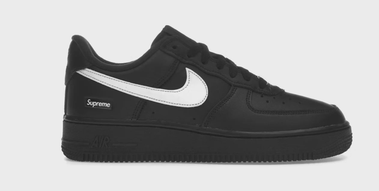 Nike Air Force 1 Low Supreme Black White • Brand New [2692]
