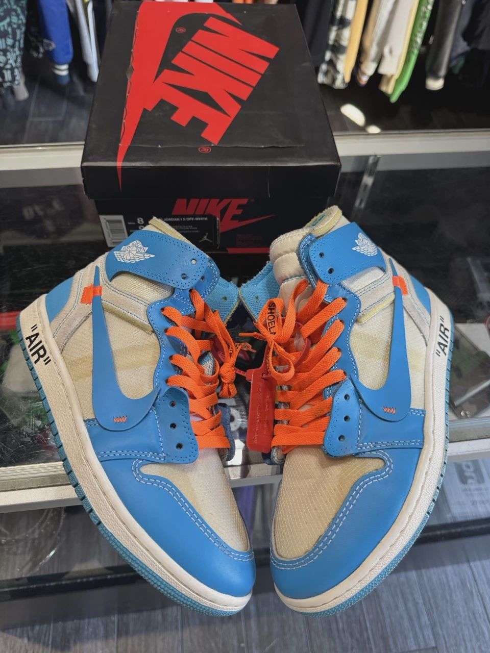 Jordan 1 Retro High Off-White University Blue • Pre-Owned [6044]