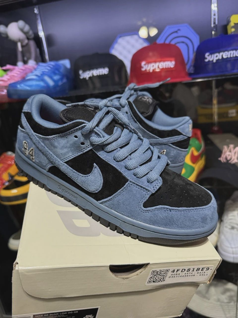 Nike SB Dunk Low Supreme 94 Ocean Fog • Pre-Owned [4970], Product Condition: Pre-Owned, Shoe Size: US M 7