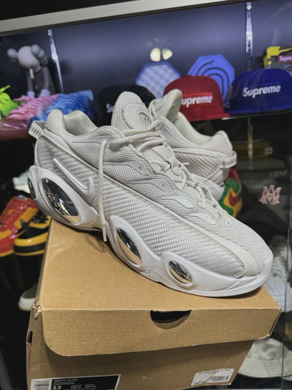 Nike NOCTA Glide Drake White Chrome • Pre-Owned [8809], Product Condition: Pre-Owned, Shoe Size: US M 13