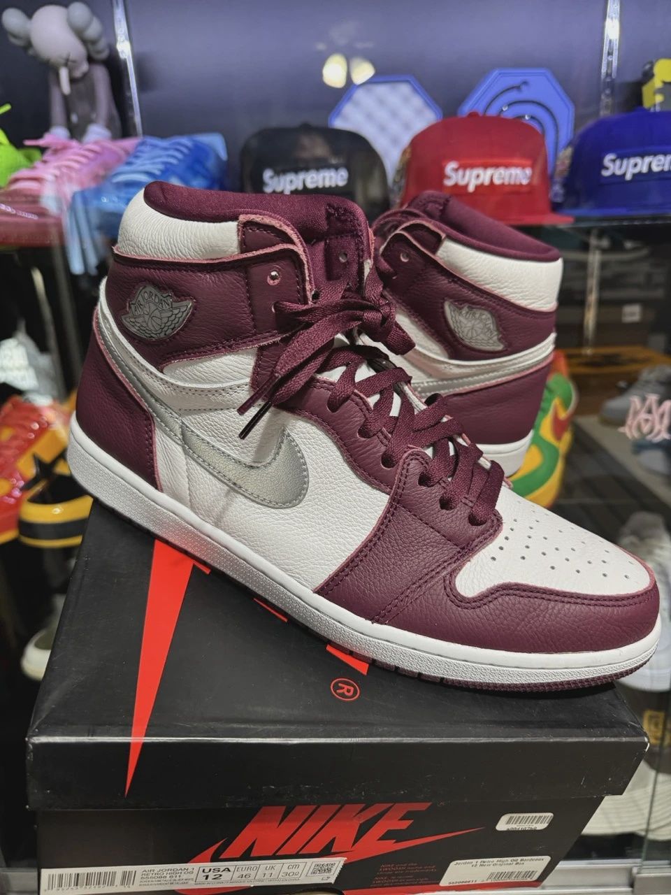 Air Jordan 1 Retro High Original Bordeaux • Pre-Owned [0163], Product Condition: Pre-Owned, Shoe Size: US M 12