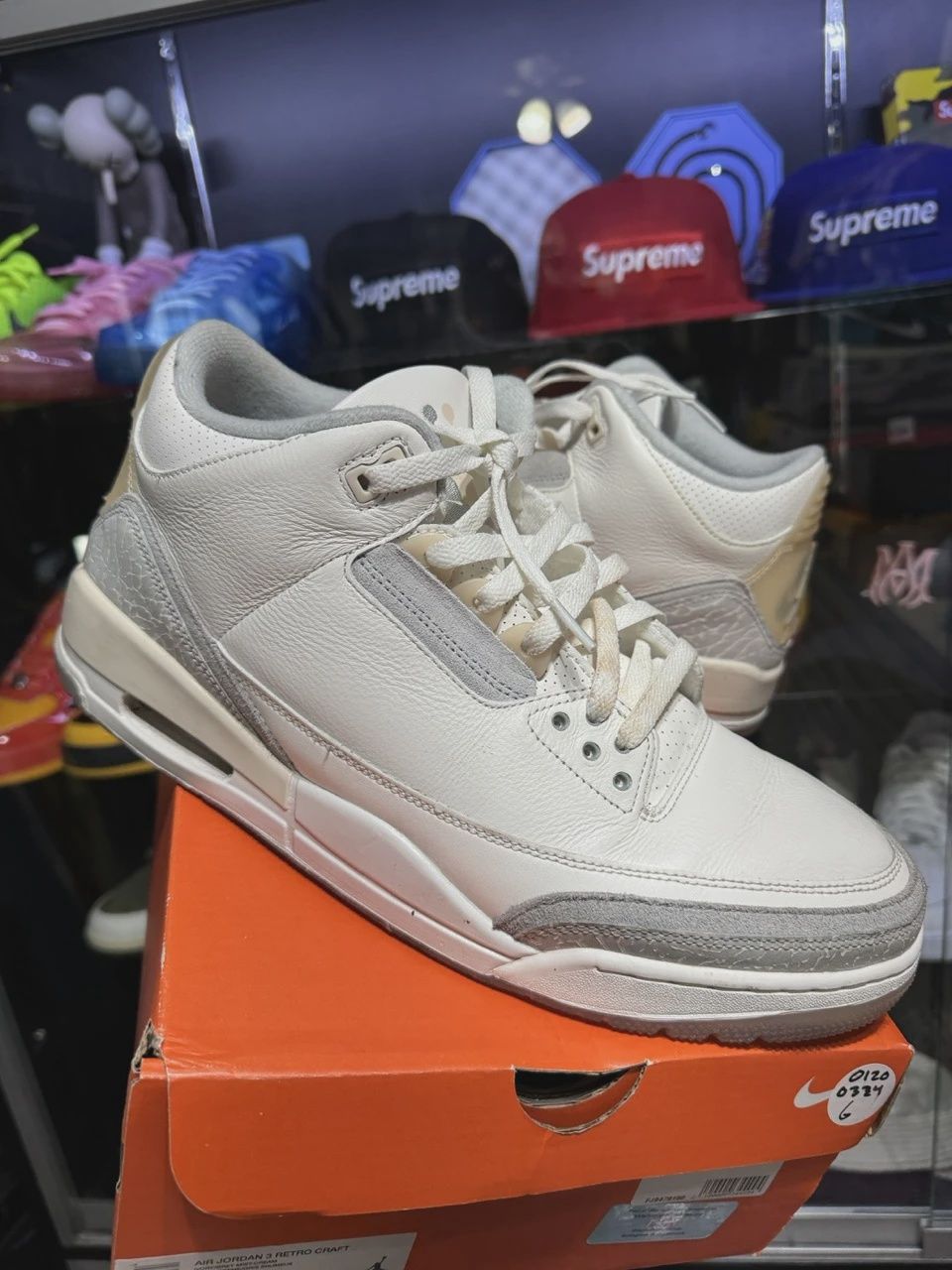 Air Jordan 3 Retro Craft Ivory • Pre-Owned [2236], Product Condition: Pre-Owned, Shoe Size: US M 13