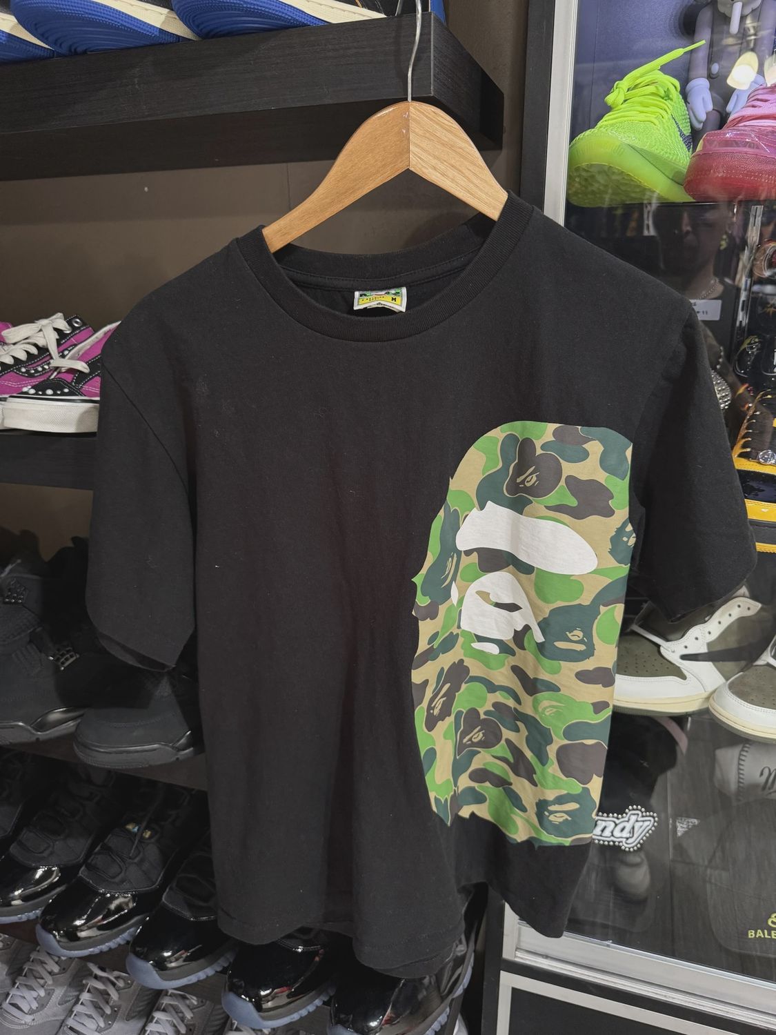Bape Big Head Ape Tee sz M • Pre-Owned [7628]