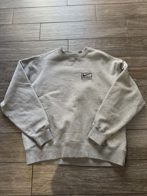 Nike x Stussy Crew Fleece Grey size Small • Pre-Owned [2827]