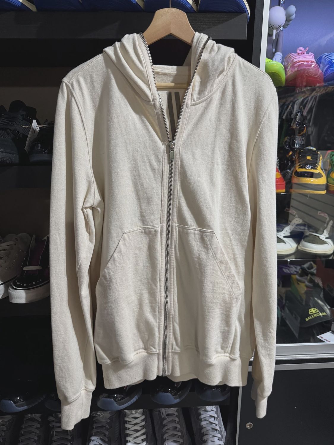 Rick Owen’s Cream Zip Up sz L • Brand New [2647]