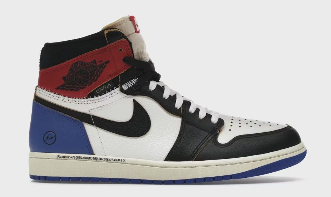 Air Jordan 1 Retro High Original SP Fragment  x Union LA Varsity Red Sport Royal Blue • Brand New [8689]