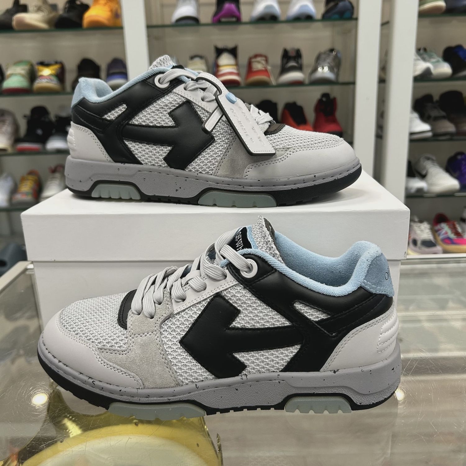 Off-White Out of Office Slim 'gray Black Speckled' • Pre-Owned [0886]